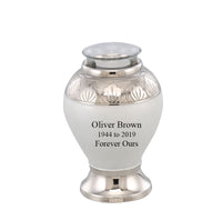 Elegance Series - Pearl White Cremation Urn - IUFH121