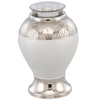 White Pearl Cremation Urn - IUFH121-TL