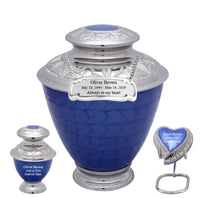 Elegance Series - Pearl Blue Cremation Urn - IUFH123