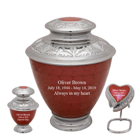 Elegance Series - Pearl Red Cremation Urn - IUFH124