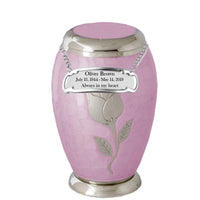 Bouquet Series - Pink Rose Flat Top Cremation Urn - IUFH127
