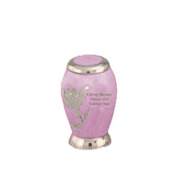 Bouquet Series - Pink Rose Flat Top Cremation Urn - IUFH127