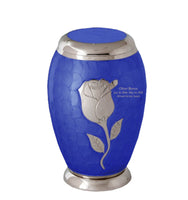 Bouquet Series - Blue Rose Flat Top Cremation Urn - IUFH128