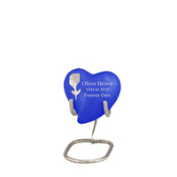 Bouquet Series - Blue Rose Flat Top Cremation Urn - IUFH128