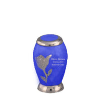 Bouquet Series - Blue Rose Flat Top Cremation Urn - IUFH128