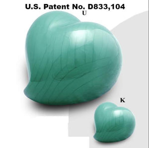 Infinity Eternal Heart Cremation Urn - Teal - IUFH129