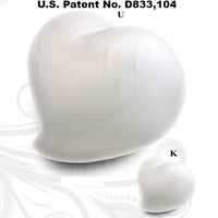 Infinity Eternal Heart Cremation Urn - White - IUFH130