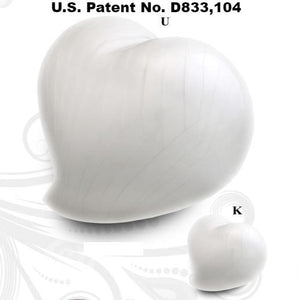 Infinity Eternal Heart Cremation Urn - White - IUFH130
