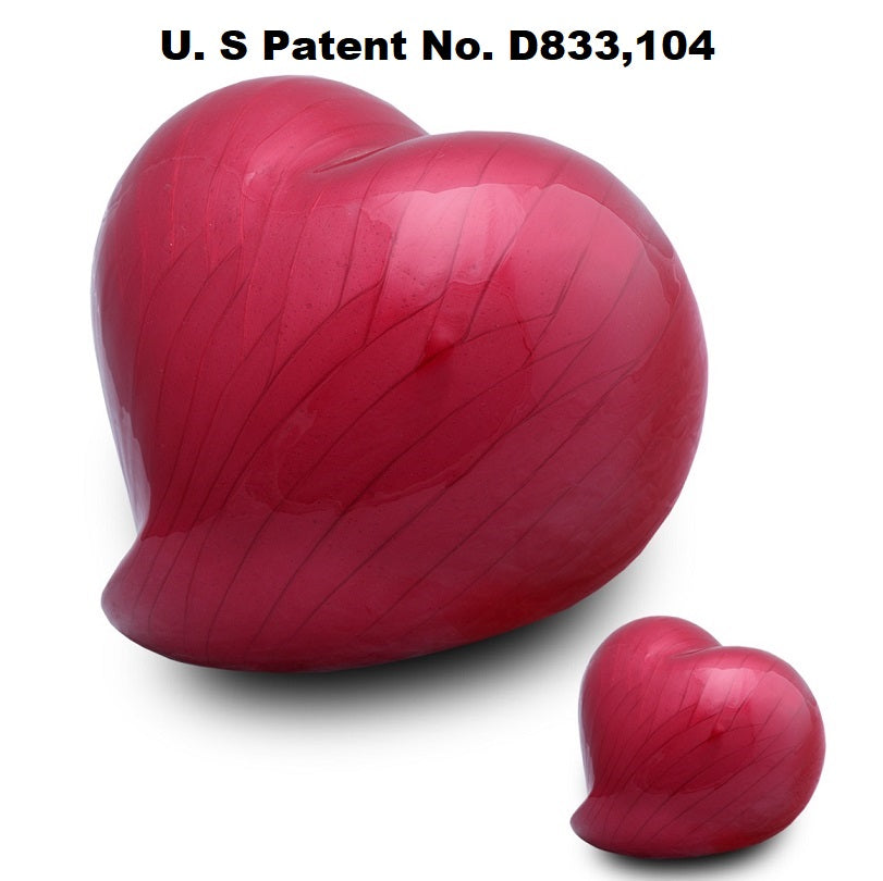 Infinity Eternal Heart Cremation Urn - Red - IUFH132