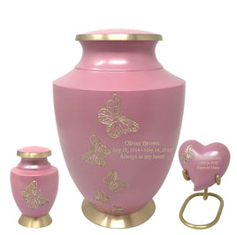Solace Series - Golden Butterfly Family Cremation Urn - IUFH141
