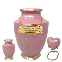 Solace Series - Golden Butterfly Family Cremation Urn - IUFH141