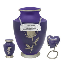 Solace Series - Purple Eternal Rose Cremation Urn - IUFH142