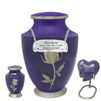 Solace Series - Purple Eternal Rose Cremation Urn - IUFH142