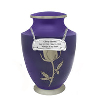 Solace Series - Purple Eternal Rose Cremation Urn - IUFH142