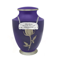 Solace Series - Purple Eternal Rose Cremation Urn - IUFH142
