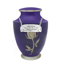 Solace Series - Purple Eternal Rose Cremation Urn - IUFH142
