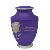 Solace Series - Purple Eternal Rose Cremation Urn - IUFH142