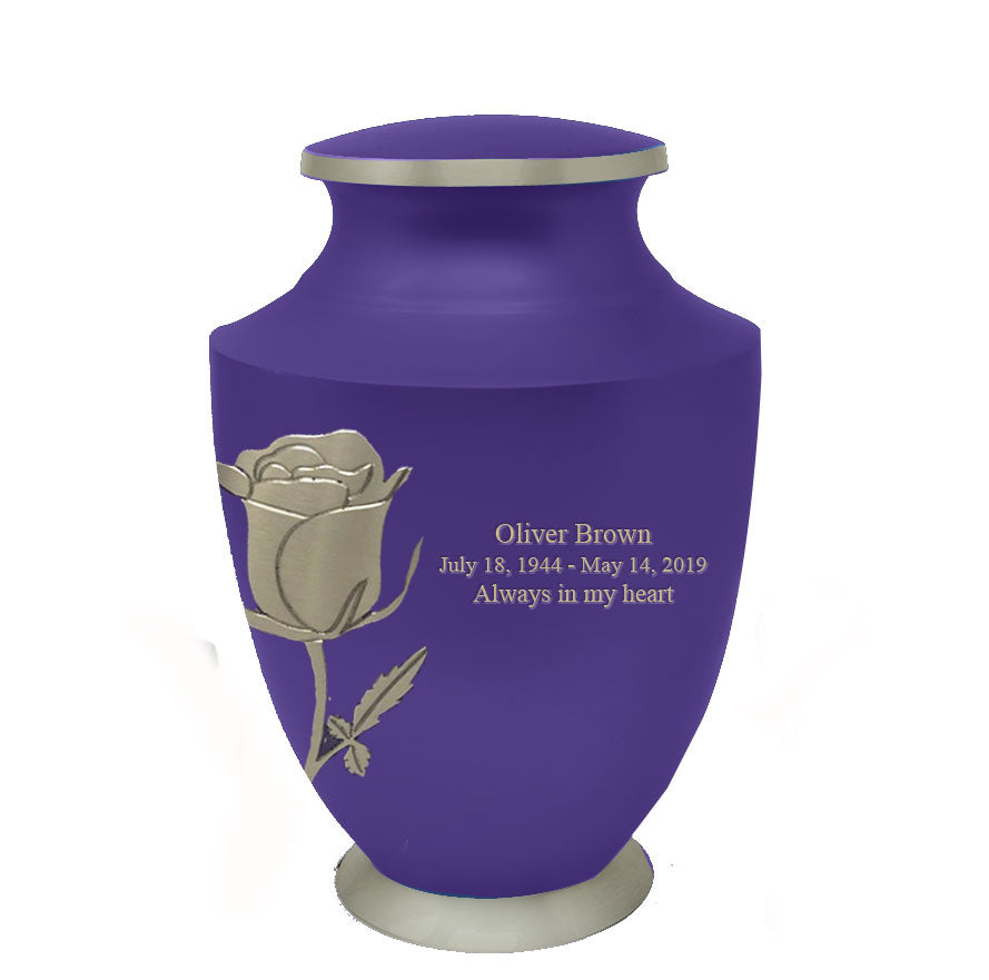Solace Series - Purple Eternal Rose Cremation Urn - IUFH142