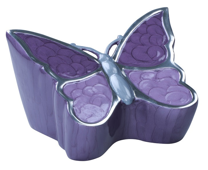 Scratch & Dent Purple Soulful Wings Butterfly Cremation Urn- IUFH146