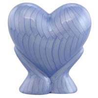 Embracing Heart Cremation Urn - Blue - IUFH148