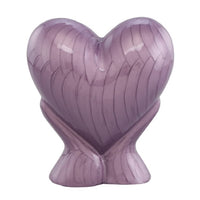 Embracing Heart Cremation Urn - Purple - IUFH149