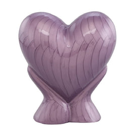 Embracing Heart Cremation Urn - Purple - IUFH149