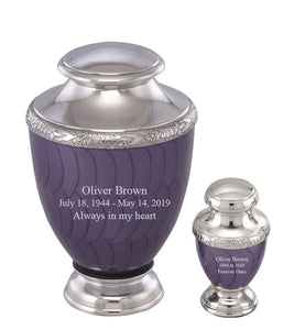 Zejtar Series - Purple Pearl Cremation Urn - IUFH152AL