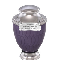 Zejtar Series - Purple Pearl Cremation Urn - IUFH152AL