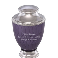 Zejtar Series - Purple Pearl Cremation Urn - IUFH152AL