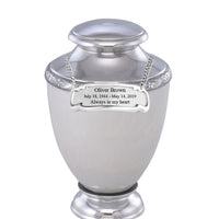 Zejtar Series - White Pearl Cremation Urn - IUFH155AL