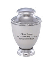 Zejtar Series - White Pearl Cremation Urn - IUFH155AL