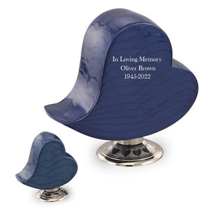 Cheerful Heart Cremation Urn - Blue - IUFH157