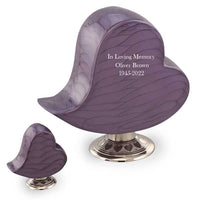 Cheerful Heart Cremation Urn - Purple - IUFH158