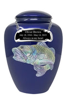 Mother of Pearl Shell Art Blue Bass - IUFM101