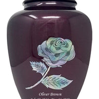 Mother of Pearl Shell Art Burgundy Rose - IUFM103