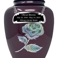 Mother of Pearl Shell Art Burgundy Rose - IUFM103
