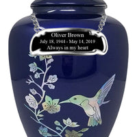 Mother of Pearl Shell Art Blue Hummingbird - IUFM104