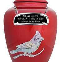 Mother of Pearl Shell Art Red Cardinal - IUFM109
