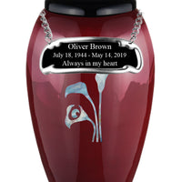 Mother of Pearl Shell Art Burgundy Lilium - IUFM112-Burgundy