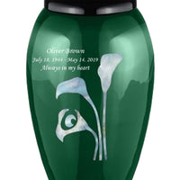 Mother of Pearl Shell Art Green Lilium - IUFM112-Green