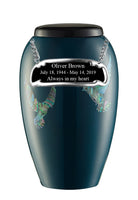 Mother of Pearl Shell Art Teal Pearly Dove - IUFM113-Teal
