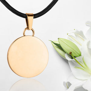 Gold polished fingerprint pendant - Circle
