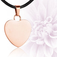 Rose gold polished fingerprint pendant - Heart