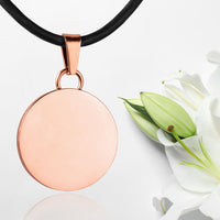 Rose gold polished fingerprint pendant - Circle
