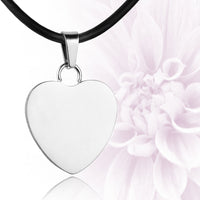 Silver polished fingerprint pendant - Heart

