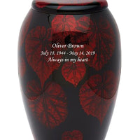 Hand Painted Red Falling Leaf - IUHP111