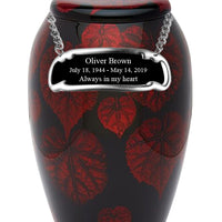 Hand Painted Red Falling Leaf - IUHP111
