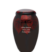 Hand Painted Red Falling Leaf - IUHP111