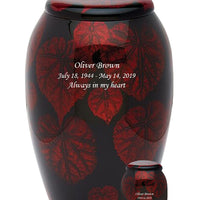 Hand Painted Red Falling Leaf - IUHP111