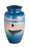 Hand Painted Lighthouse Cremation Urn - IUHP113
